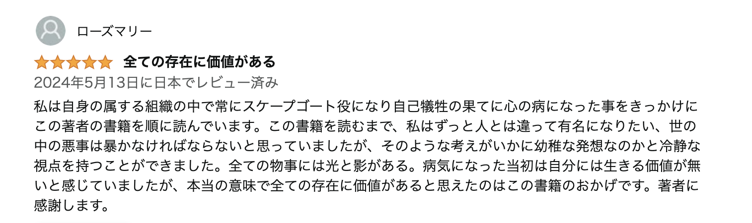 無名になる勇気に高評価が投稿されました！