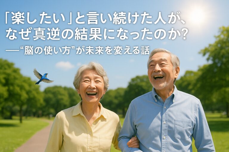 「楽したい」と言い続けた人が、なぜ真逆の結果になったのか?──“脳の使い方”が未来を変える話