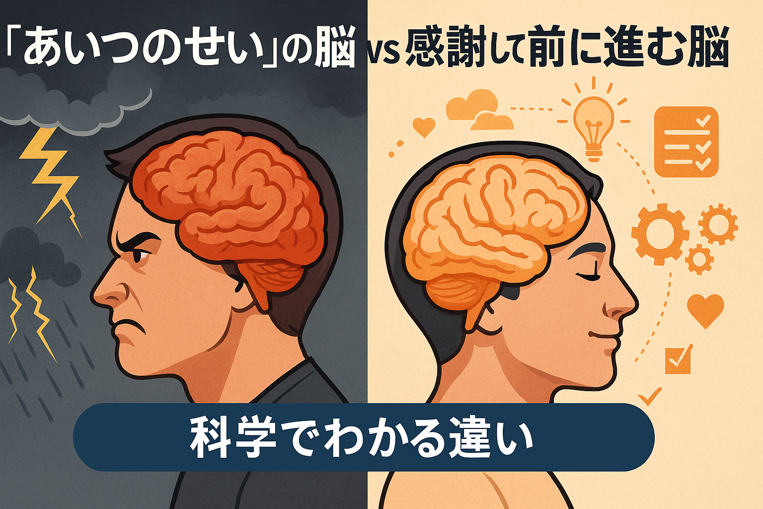 「“あいつのせいだ”の脳」と「感謝して前に進む脳」――長く続けるほど差がつく理由