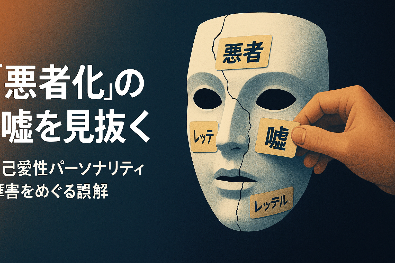 嘘に囲まれて育った僕だからこそ、誰よりも早く気づけた——自己愛性パーソナリティ障害“悪者化”という問題の本質