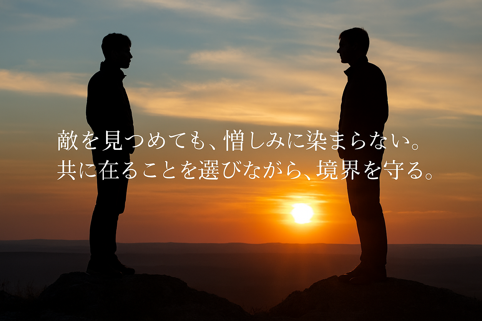 成熟した人は「敵がいること」を直視する。ただしそれは絶対悪という意味ではない。――人と世界に対する最高の成熟のかたち