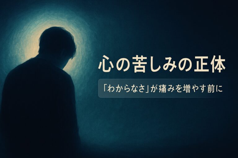 なぜ私の心はこんなにも苦しいのか――その答えを“外”ではなく“自分の内側”から探したいあなたへ