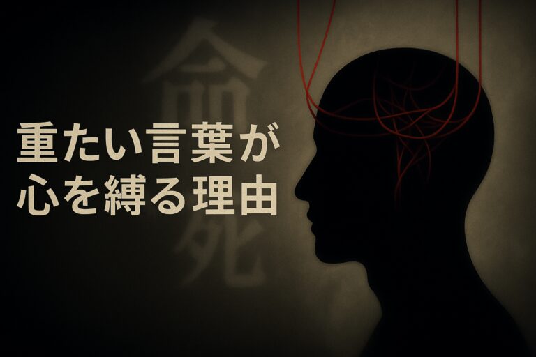 「命」や「死」を持ち出す会話が、なぜ人の心を縛るのか？無意識を揺さぶる“重い言葉”の心理メカニズム