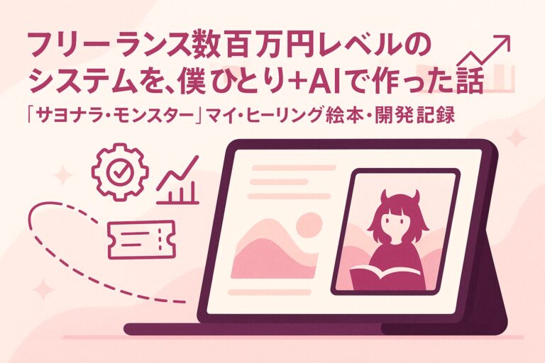 フリーランス数百万円レベルのシステムを、僕ひとり＋AIで作った話──『サヨナラ・モンスター』マイ・ヒーリング絵本・開発記録