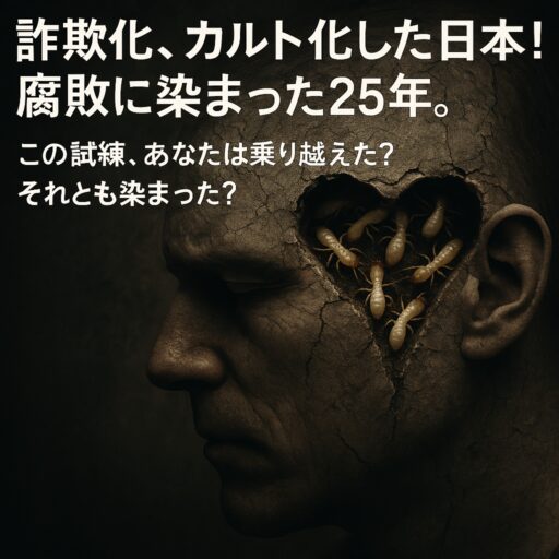 詐欺化、カルト化した日本！腐敗に染まった２５年。この試練、あなたは乗り越えた？それとも染まった？