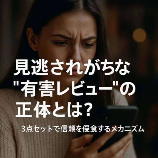 見逃されがちな"有害レビュー"の正体とは？──3点セットで信頼を侵食するメカニズム