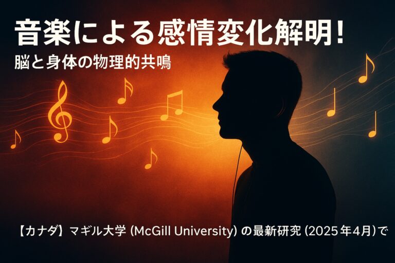 【カナダ】マギル大学（McGill University）の最新研究（2025年4月）で音楽による感情変化解明！音楽と心身の共鳴力