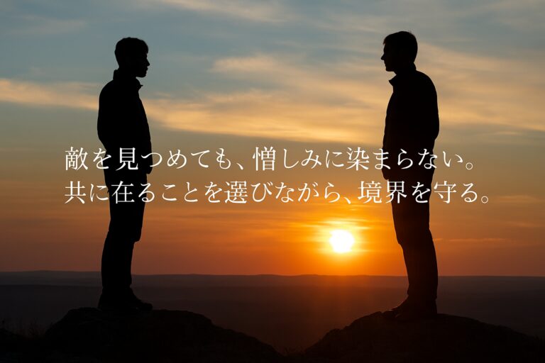 成熟した人は「敵がいること」を直視する。ただしそれは絶対悪という意味ではない。――人と世界に対する最高の成熟のかたち