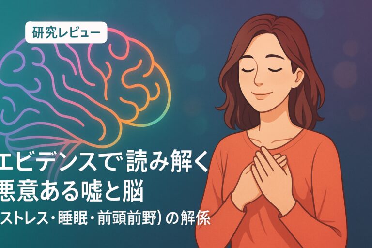 エビデンスで読み解く：悪意ある嘘と脳（ストレス・睡眠・前頭前野）の関係