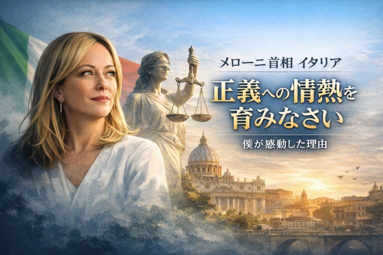 メローニ首相 イタリア 正義への情熱を育みなさい──この言葉に僕が感動した理由（原文・動画リンク付き）