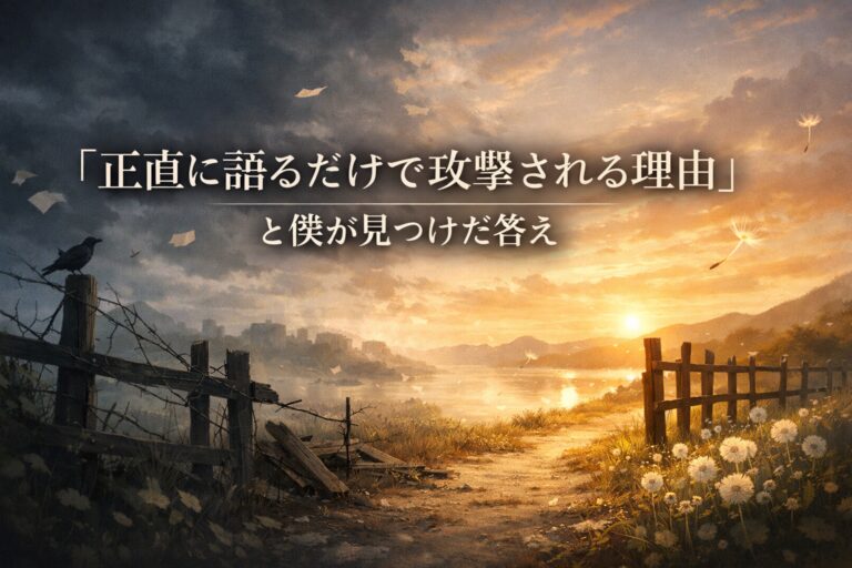 スケープゴートタイプの人が「正直に語るだけで攻撃される」理由と、僕が試してわかったこと