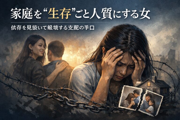 家庭を“生存”ごと人質にする女——依存を見抜いて破壊する支配の手口