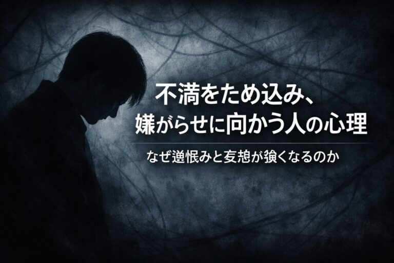 自分の意見を言わずに不満をため、逆恨みして嫌がらせを繰り返す人の心理とは？ 妄想が強くなる理由と変わるための対処法