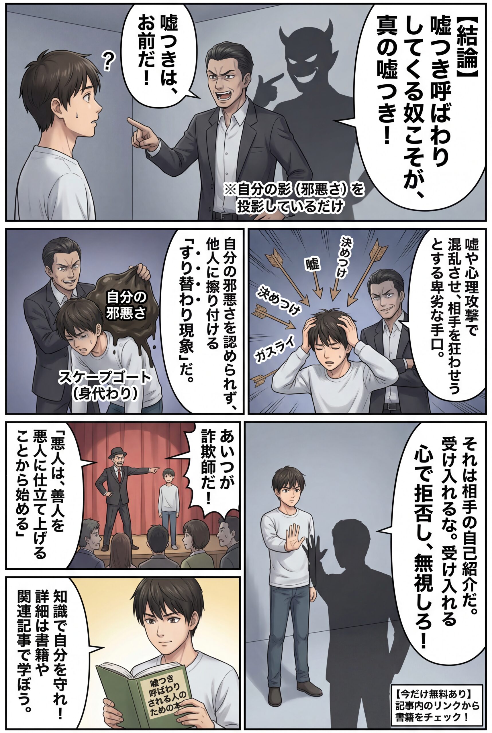 AIビジュアル：嘘をついていないのに嘘つき呼ばわりされる人に役立つ記事！