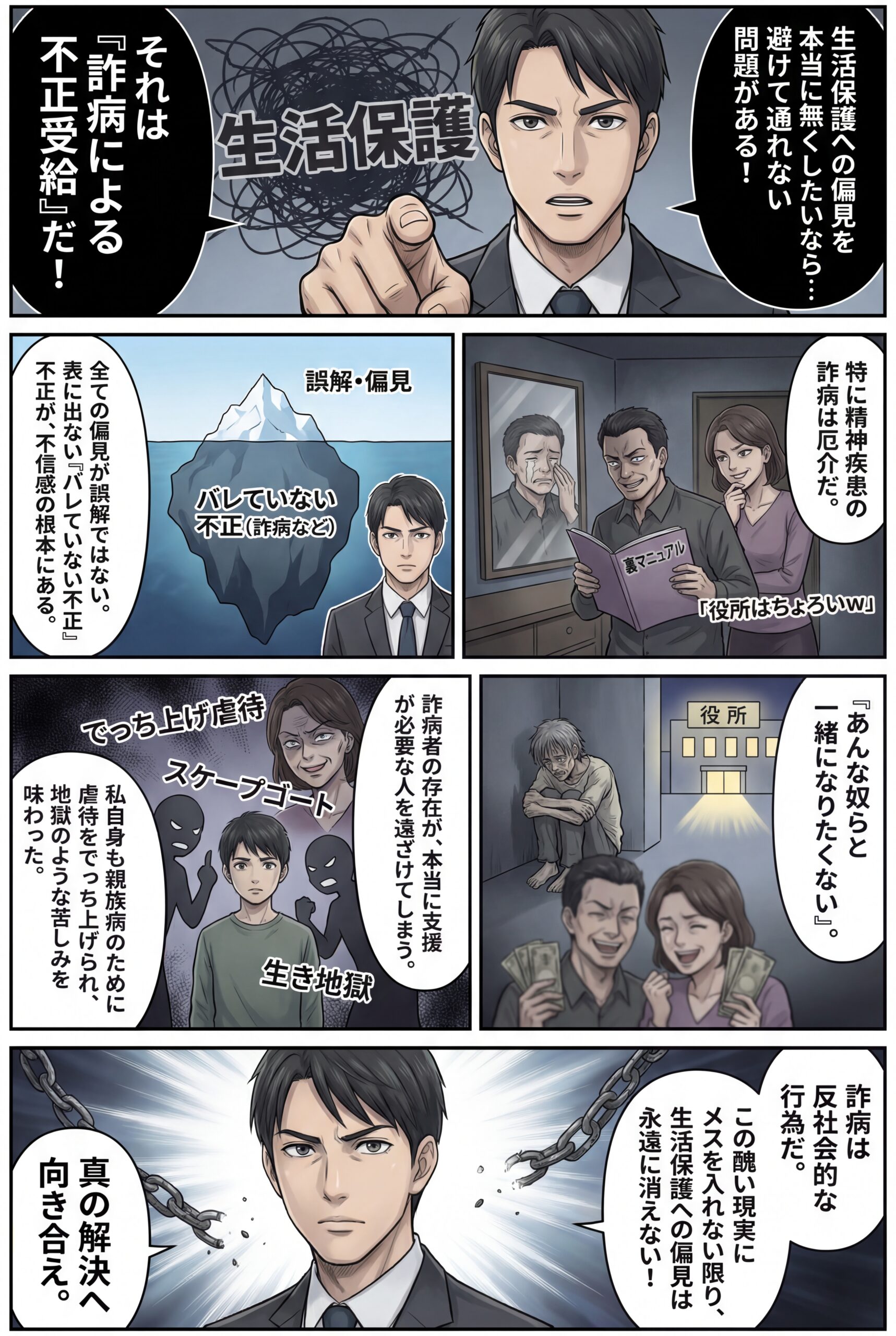 AIビジュアル：生活保護に対する偏見と誤解を無くしたいのなら解決すべき不正受給詐病問題がある