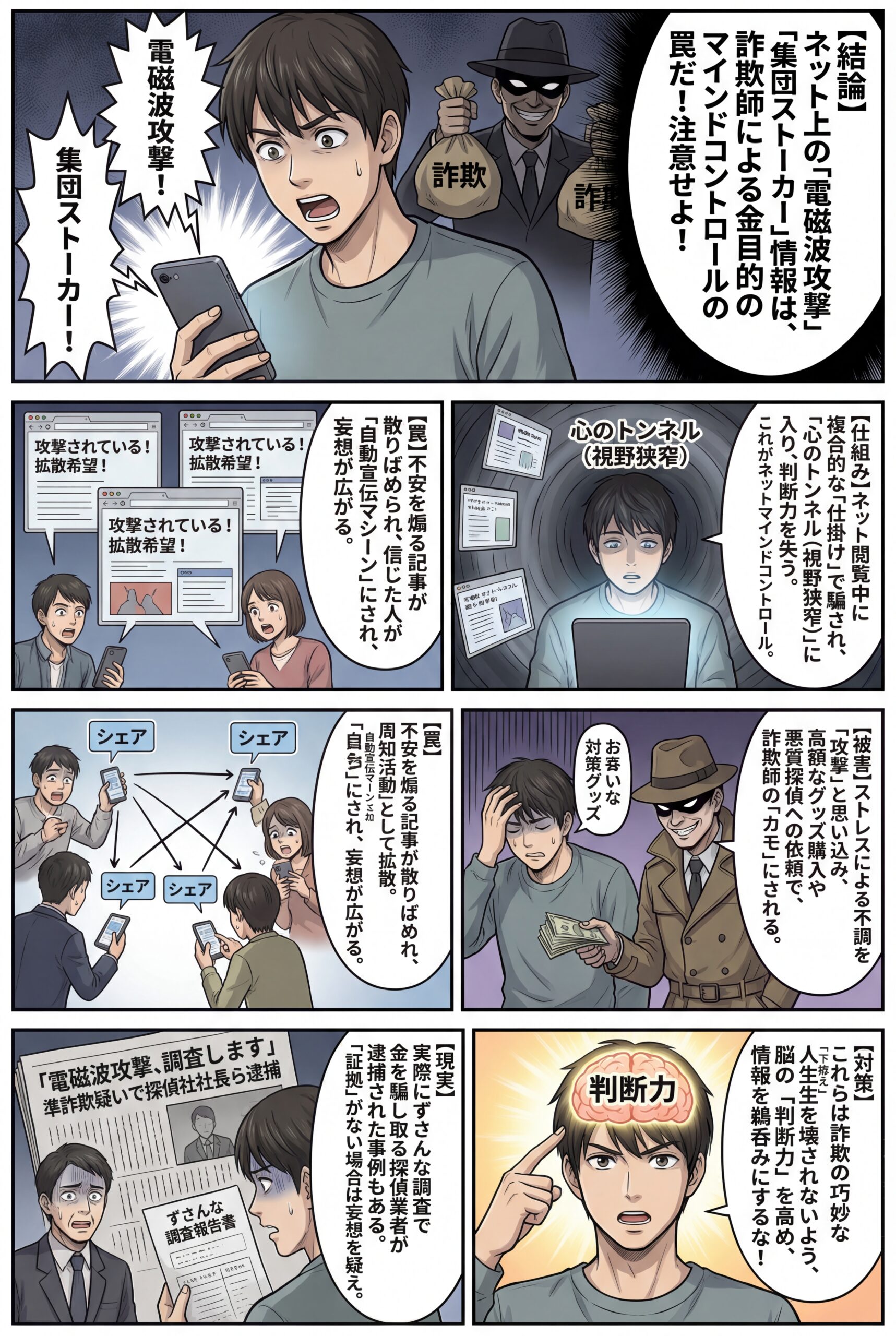 AIビジュアル:電磁波攻撃の調査!?詐欺師が逮捕されたか。インターネットマインドコントロールにご注意下さい。