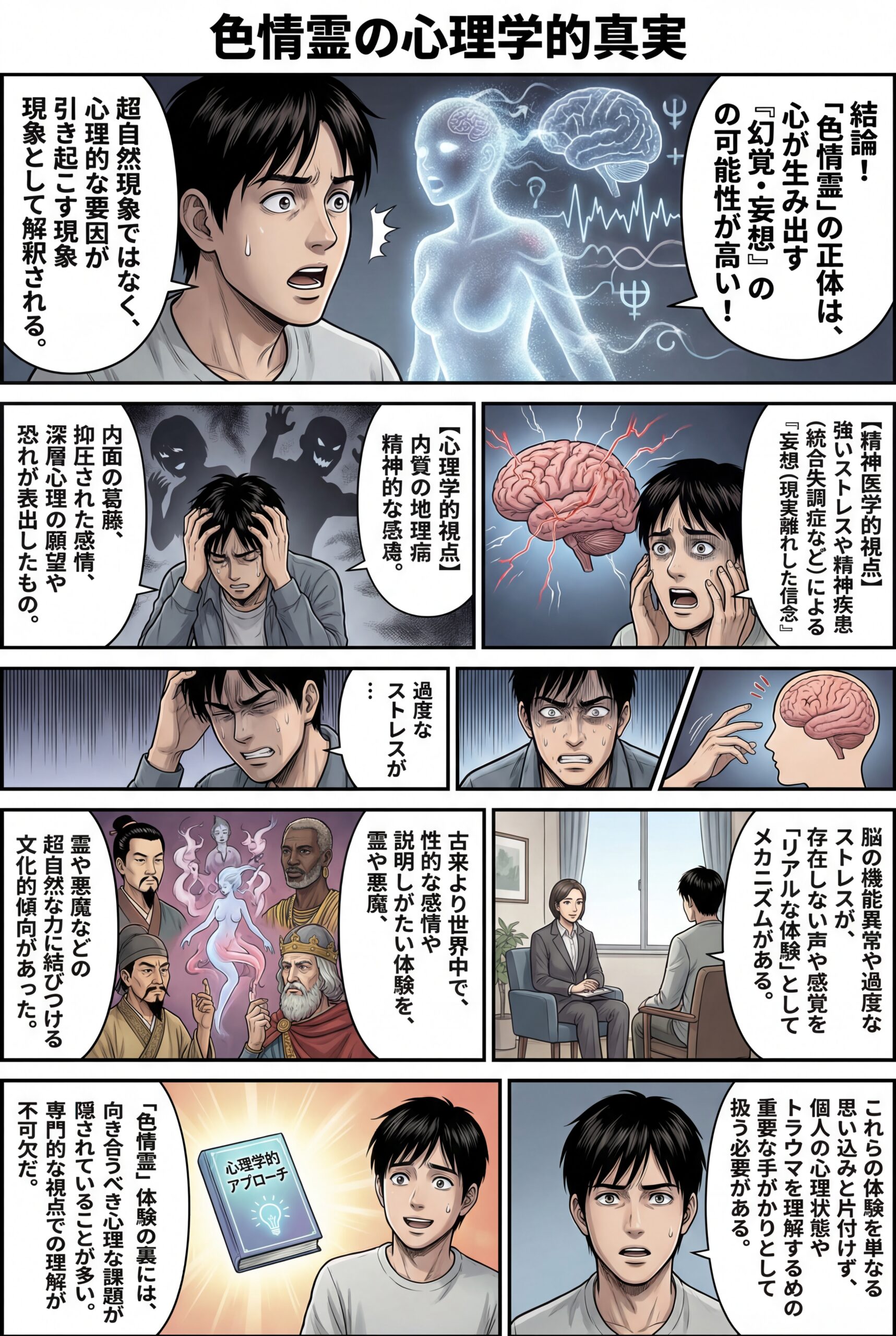 AIビジュアル：色情霊を心理学の観点から解説！色情霊との性行為は複数の要因によって引き起こされる可能性