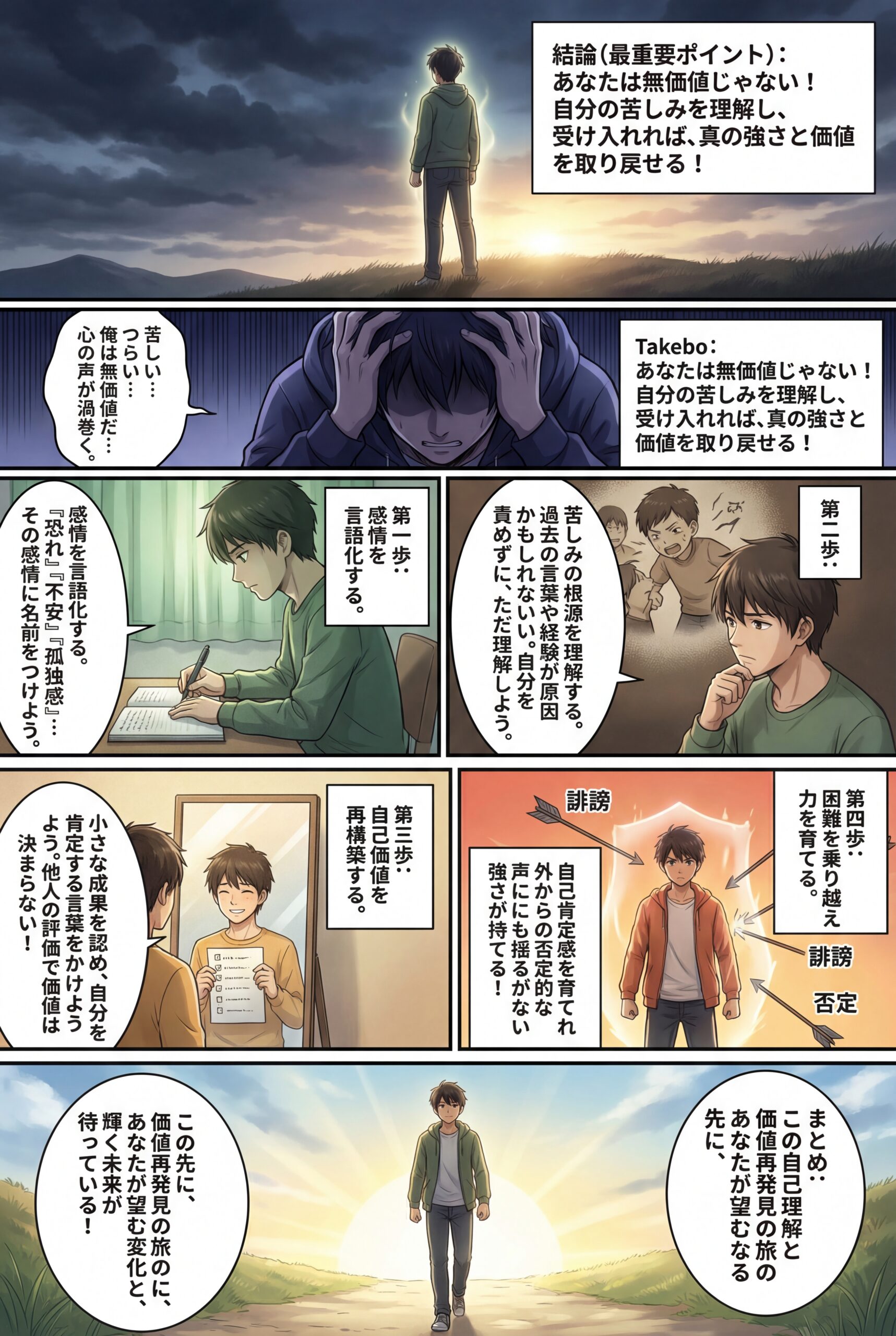 AIビジュアル：たけぼうさんへ―あなたの自己理解と自分の価値を再発見する旅：納品サンプル