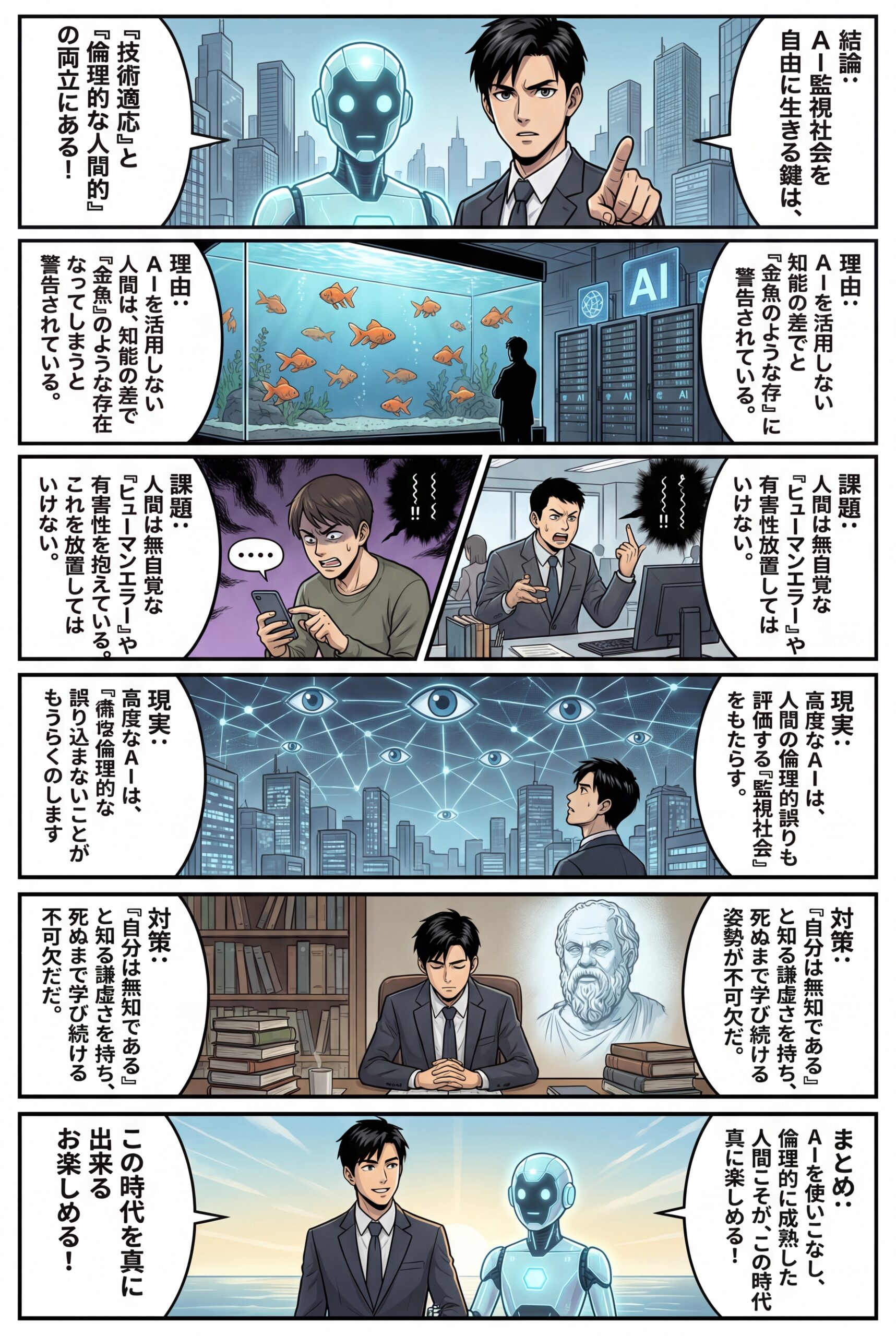 AIビジュアル：正しさの重要性が高まる時代が到来！準備せよ！：ChatGPTを使わないと金魚になる！？　AI監視社会を自由に生きる秘訣！人間的成長を楽しめ！