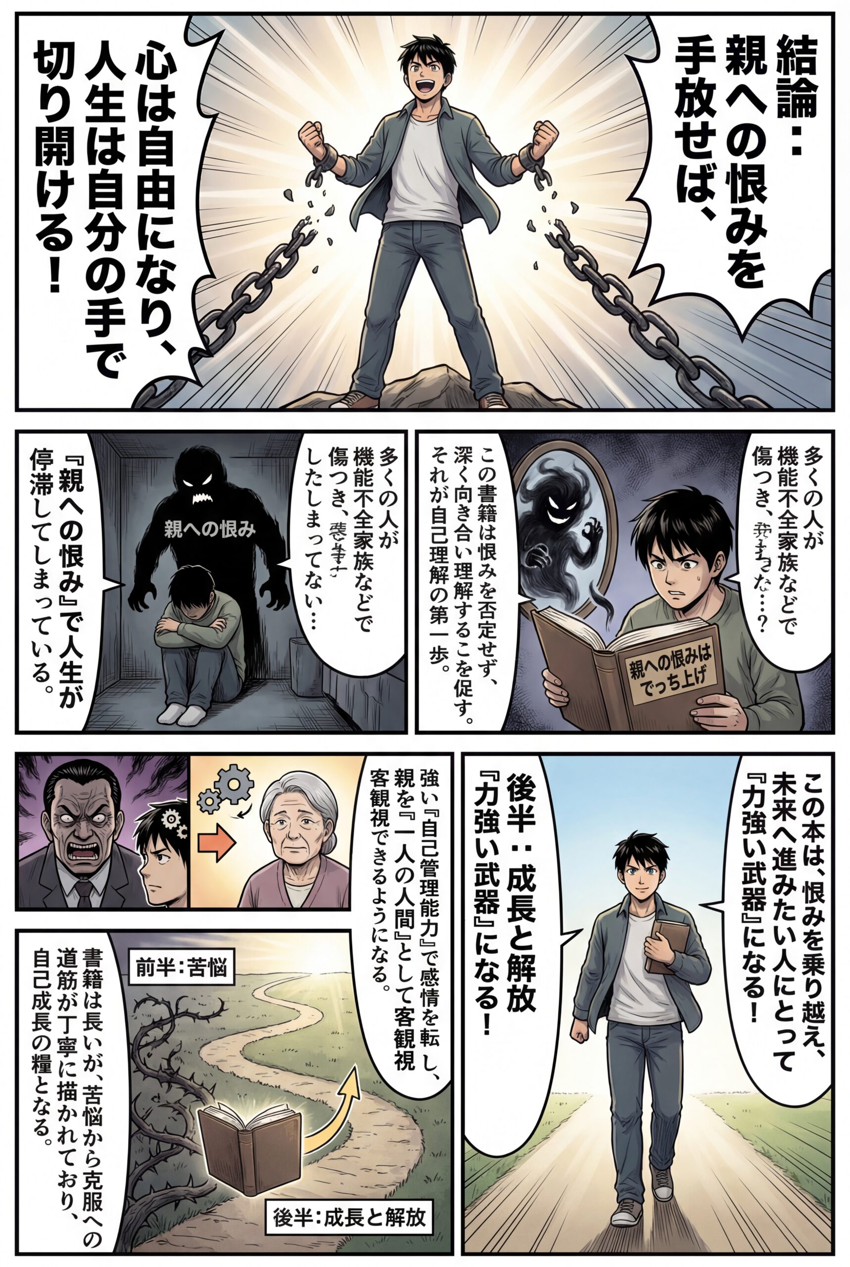 AIビジュアル：親への恨みはでっち上げ（第三版）に高評価が！：親への恨みを手放すことが出来れば、心は自由になる！