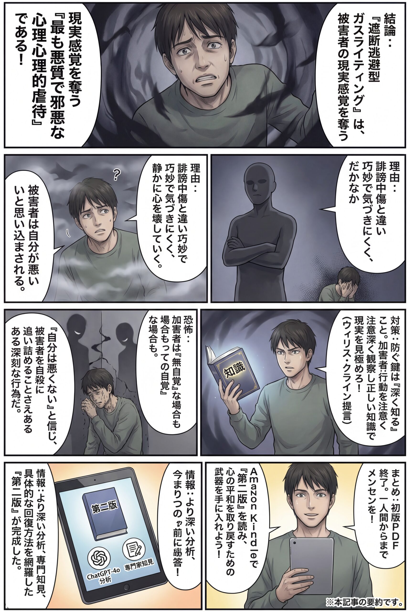 AIビジュアル：第二版に移行：PDF無料プレゼント：遮断逃避型ガスライティング（Interruptive Evasive Gaslighting）