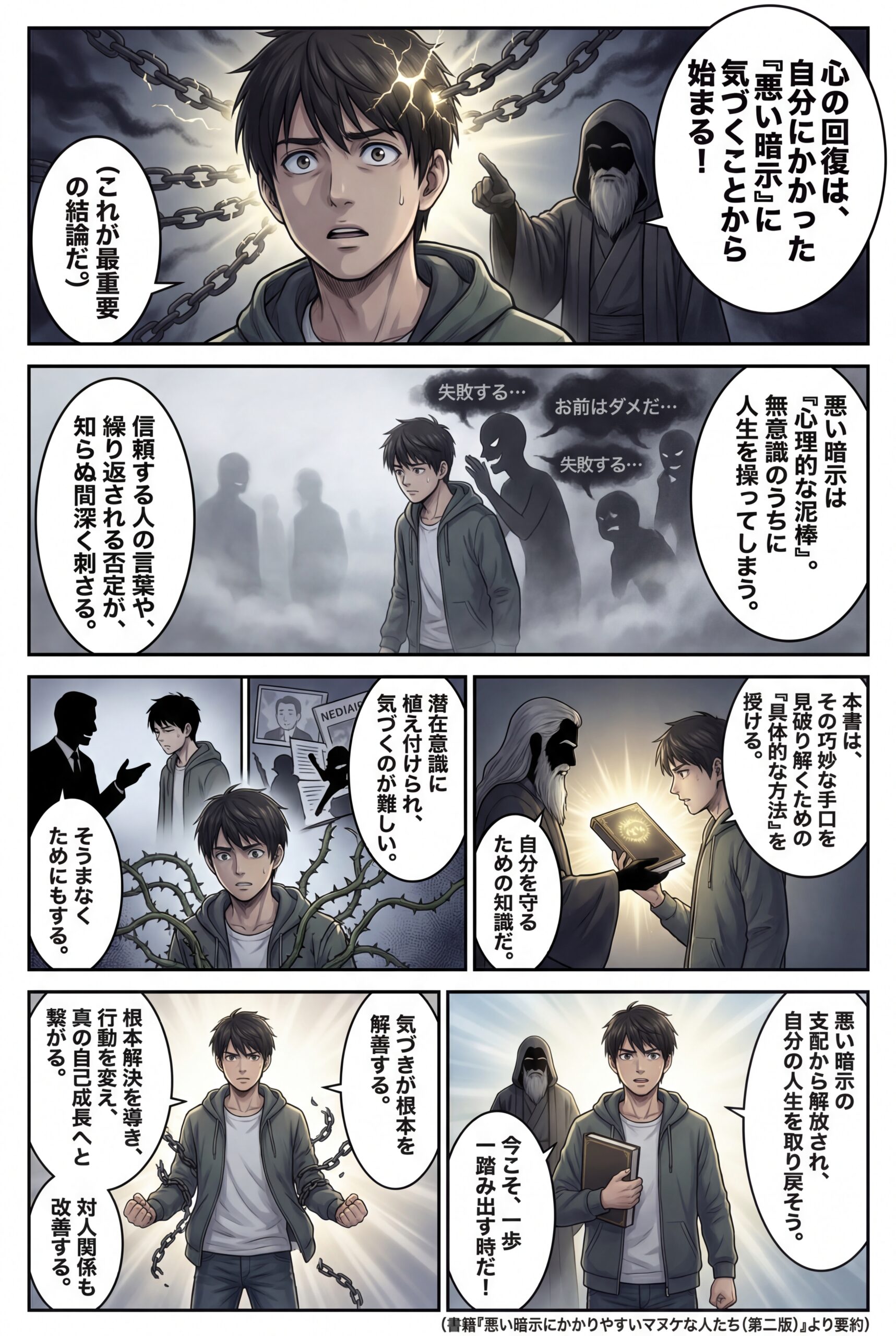 AIビジュアル：また高評価！「悪い暗示にかかりやすいマヌケな人たち（第二版）」