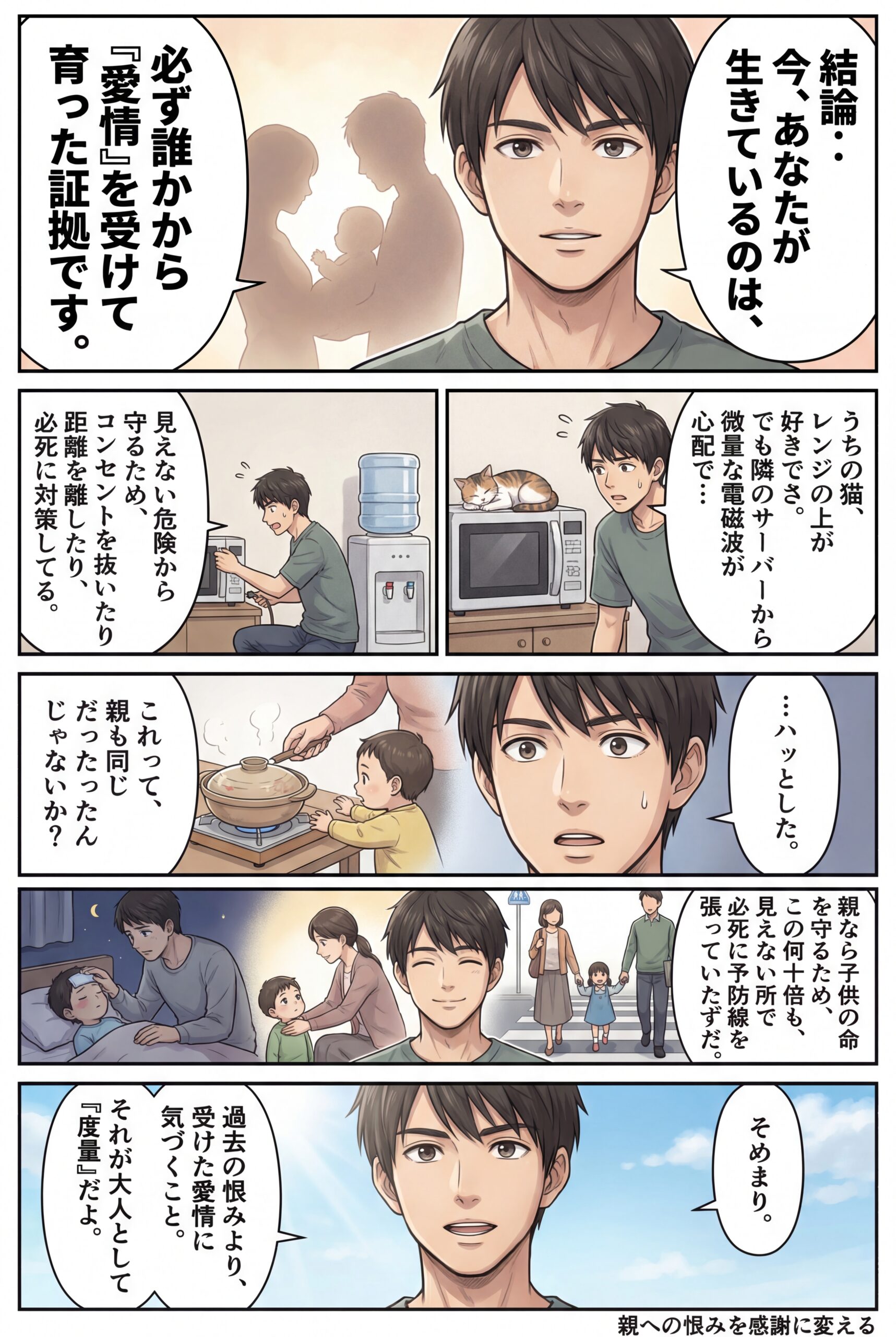 AIビジュアル：あなたも必ず誰かから愛情を受けて育っている：親への恨みを感謝に変えるくらいの度量を持つことのほうが大事！