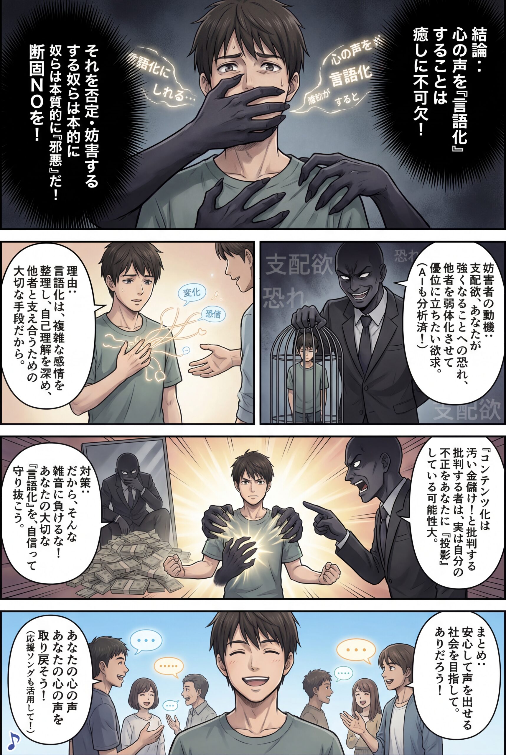 AIビジュアル：言語化を否定されたり、コンテンツ化を悪く言われたことはありませんか？