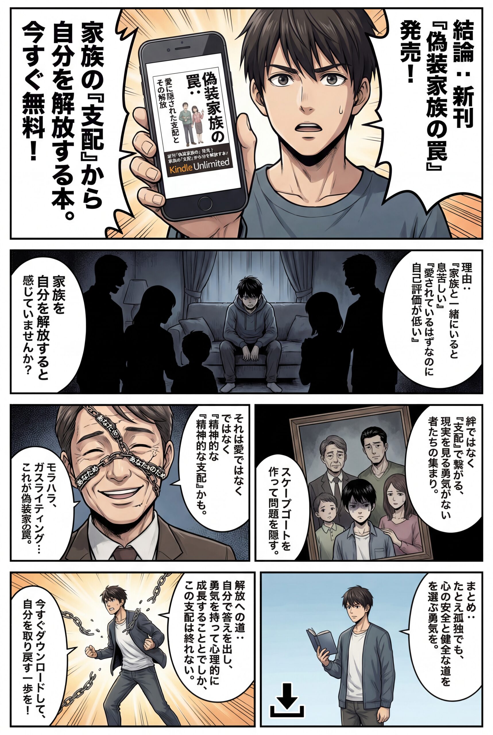 AIビジュアル：「偽装家族の罠」発売開始！ Kindle Unlimitedで無料で読める！今すぐダウンロード！