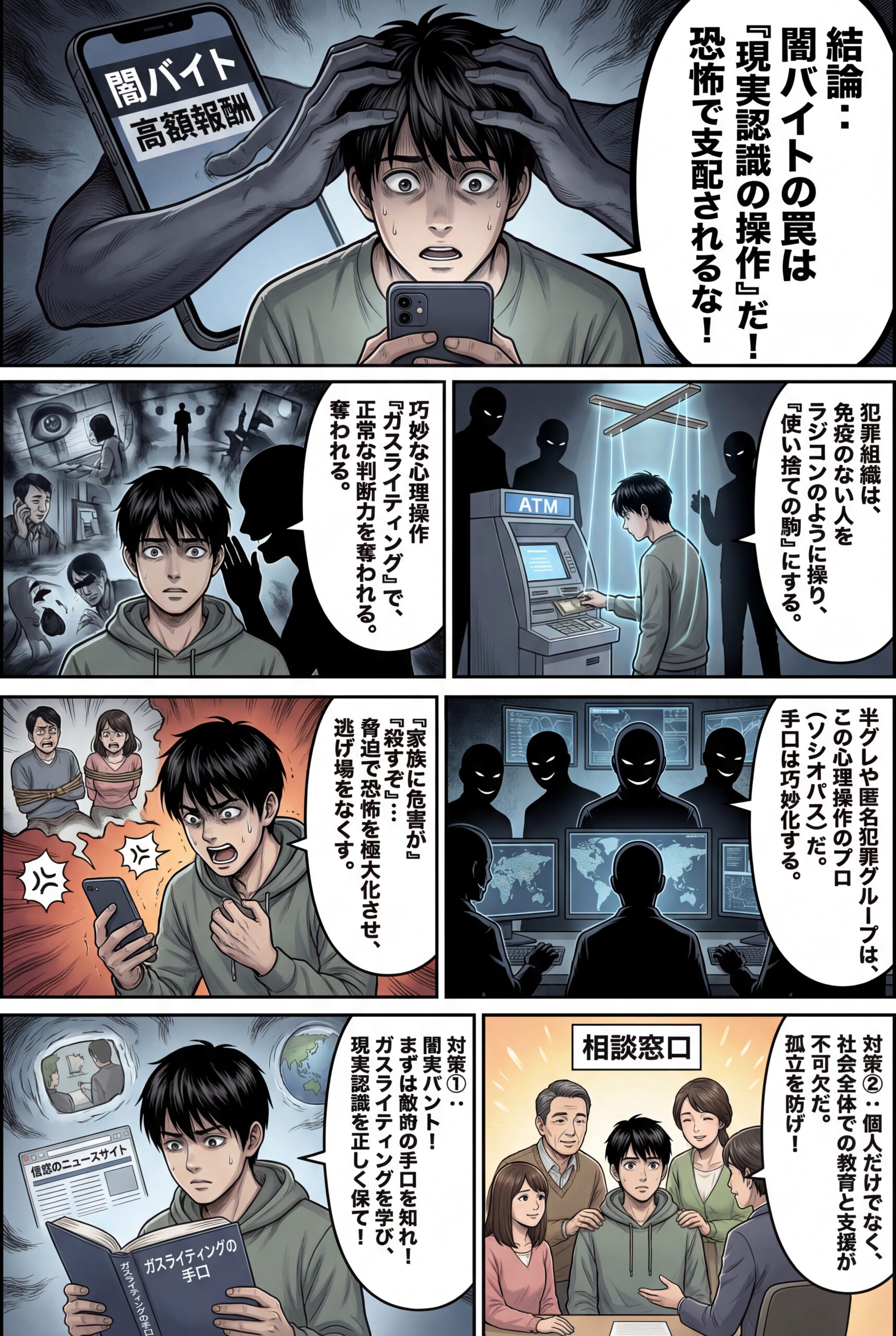 AIビジュアル：現実認識を正しく保持せよ！！！【闇バイト・特殊詐欺】しかしわかってない人間が多すぎるな。ガスライティングについて正しく学んだ方がいい。