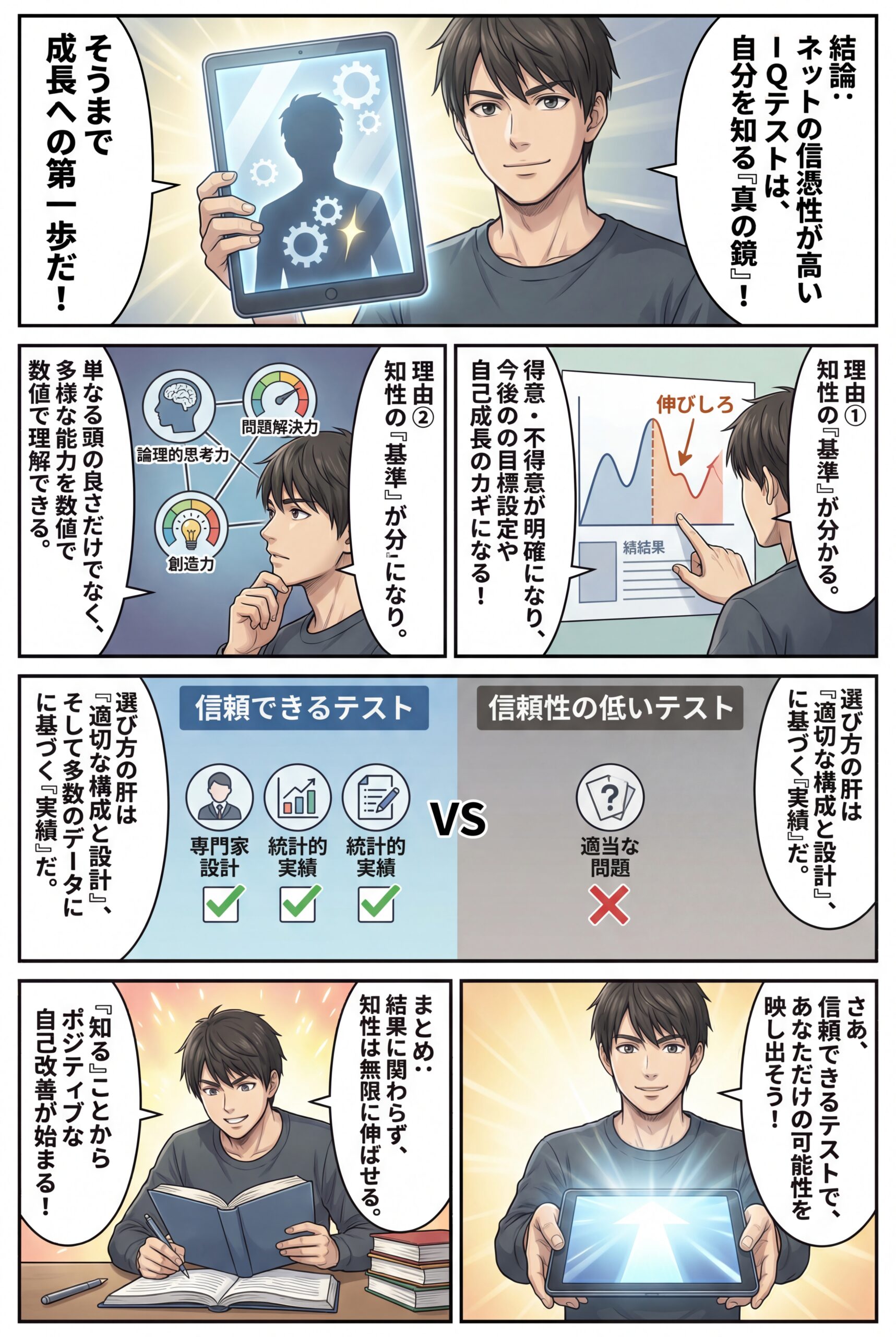 AIビジュアル：ネット上で信ぴょう性がありそうなIQテスト3選—あなたの知能を映し出す『真の鏡』、自分の知性を知るための最良の一歩