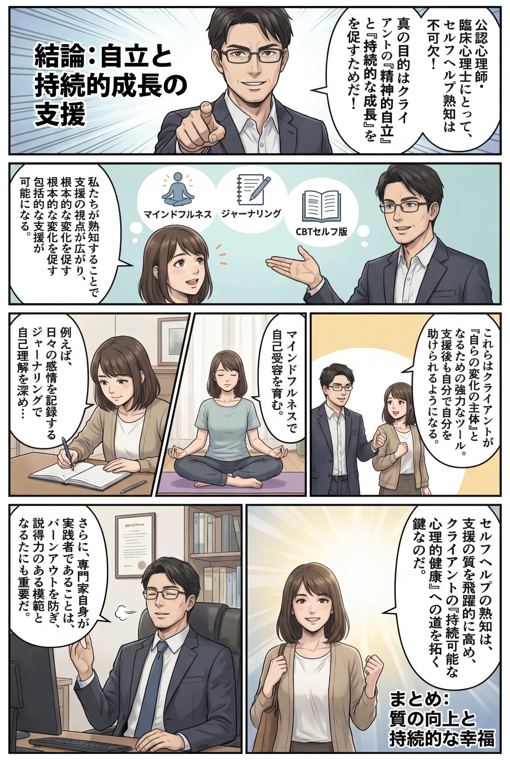 AIビジュアル：公認心理師と臨床心理士がセルフヘルプを熟知すべき理由とは？