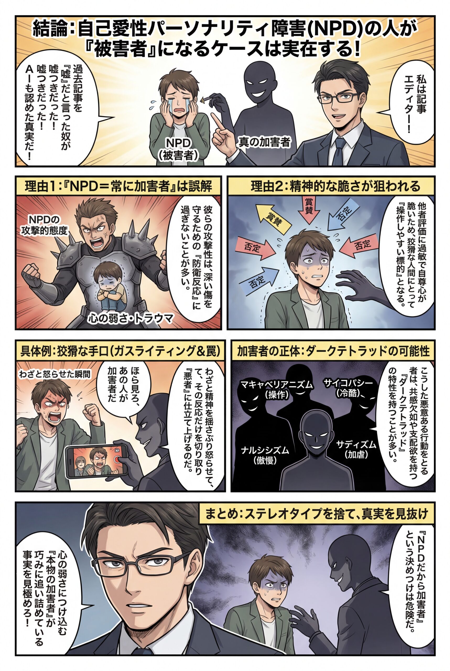 AIビジュアル:過去記事「自己愛性人格障害と本当のモラルハラスメント加害者」を嘘だと言い放った者が嘘つきだってことが判明!