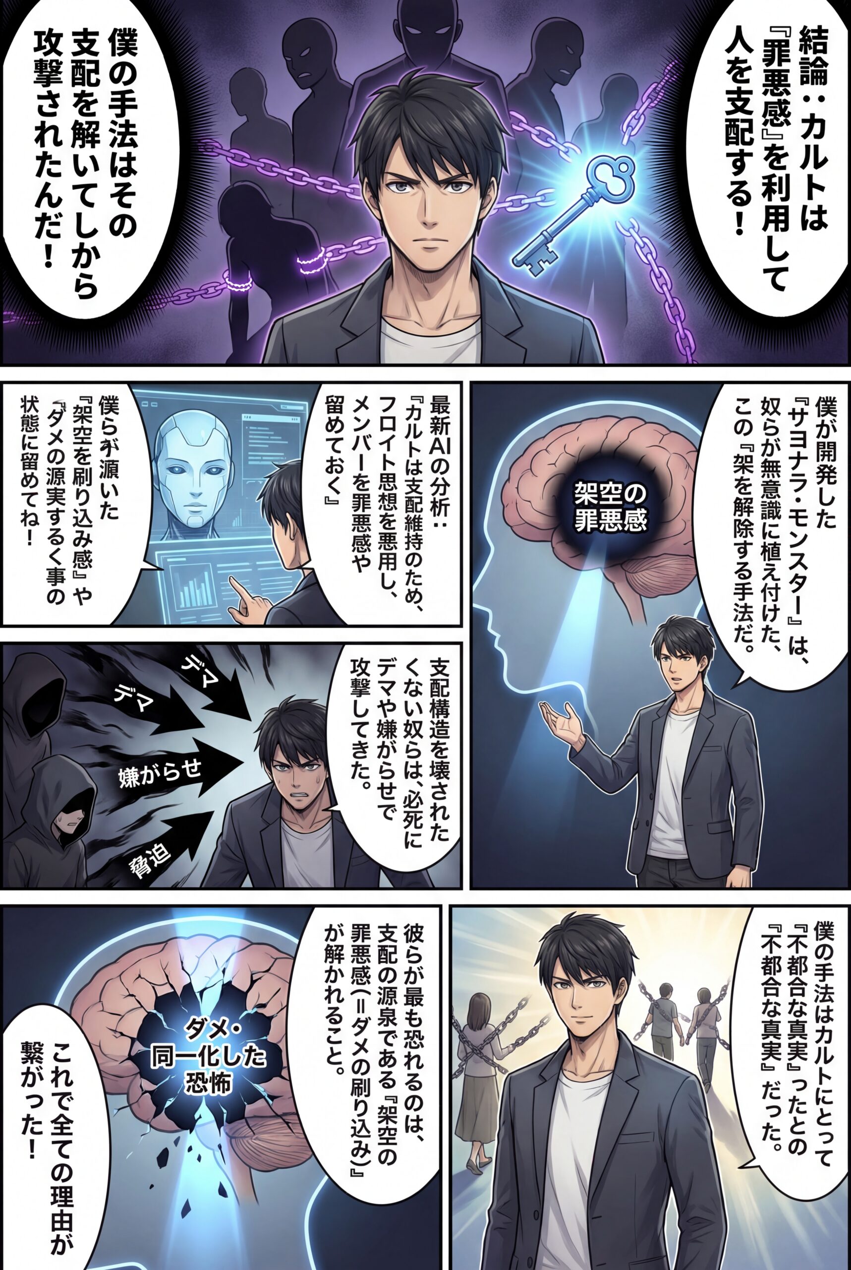 AIビジュアル：【重要・秘密の一つを公開！絶対読んで！】なぜキリスト教系フロイト派のカルトのようなものらが、過去にサヨナラ・モンスターを攻撃してきたかが見えてきた。