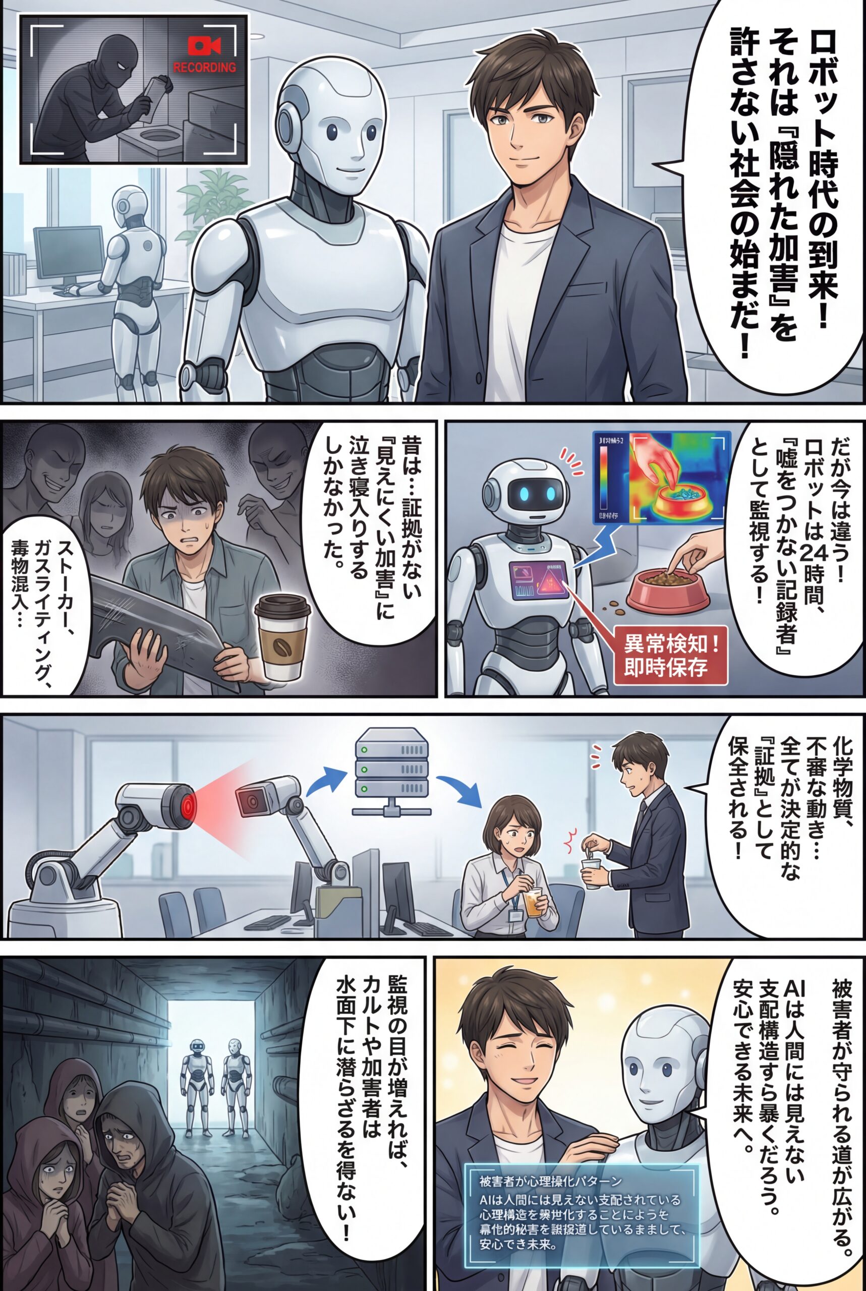 AIビジュアル：ロボットが職場や家庭に入ってきて共存が当たり前になる時代が間も無くですね！嬉しい😊ロボット時代、カルトはますます水面下に潜ることになるでしょうね！