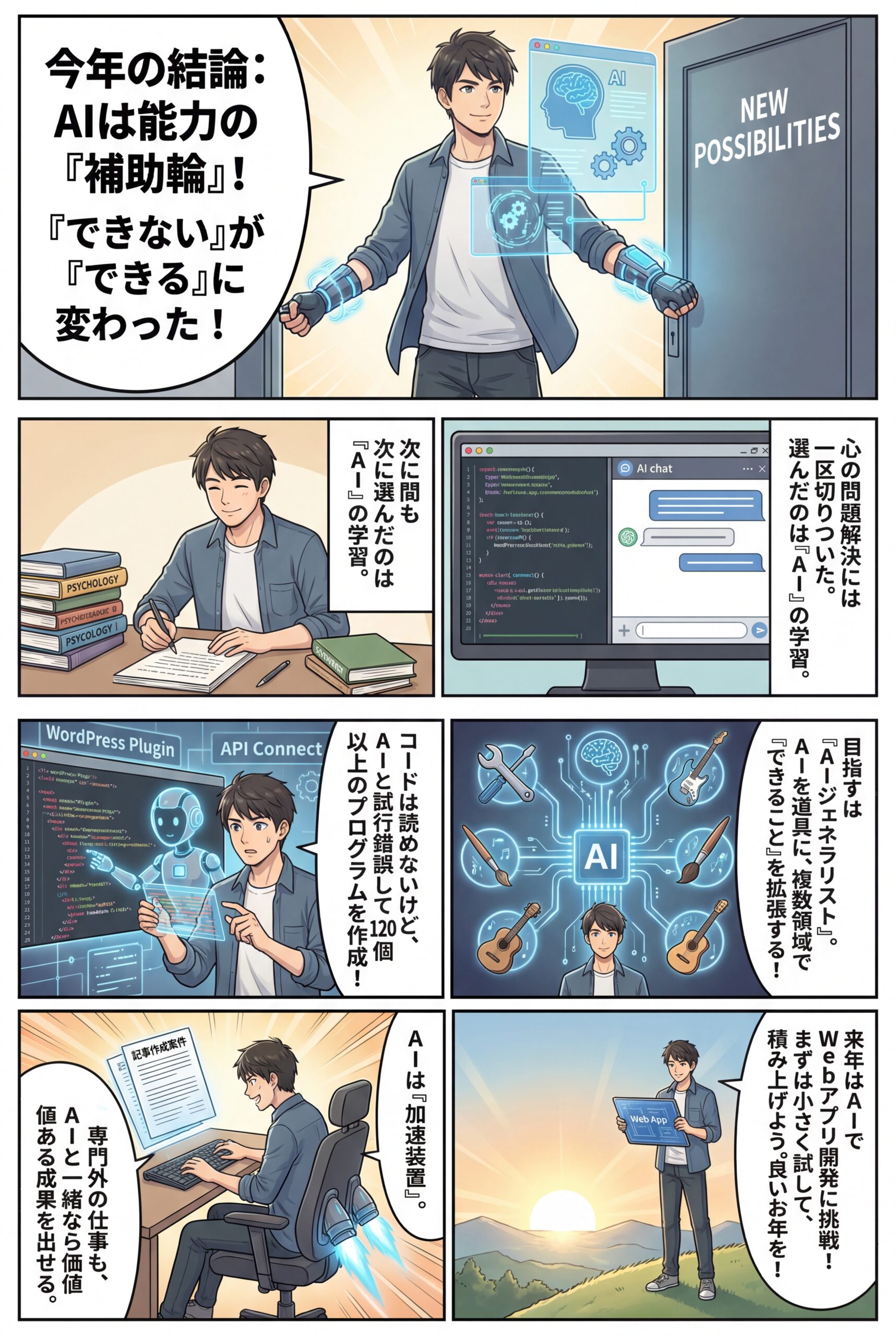 AIビジュアル：今年もありがとうございました。僕の近況と、来年の挑戦について（AIの話）