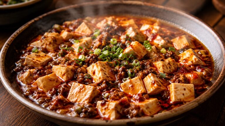 食欲をそそる四川風麻婆豆腐